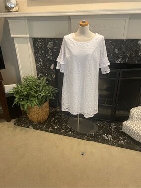 Tacera White Blouse with Tag Detail
